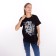 Women's T -shirt "Dragon", black color/white print, size 48