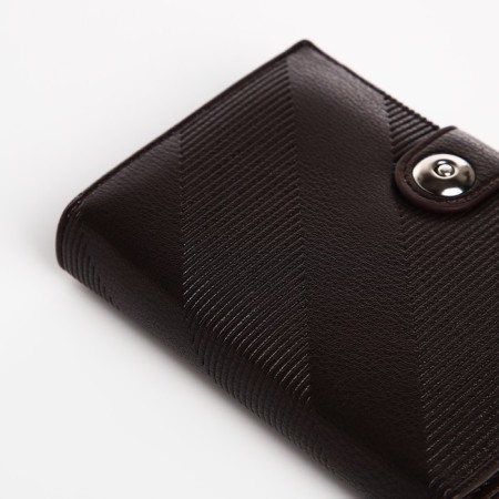 Male purse on Magnet, 3 in 1, for bills, auto documents and passports, brown color-2