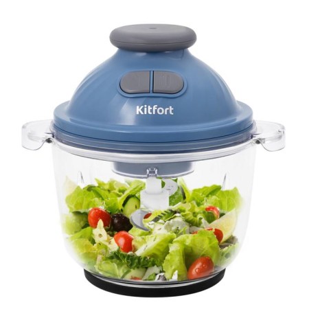 Grinder KitFort KT-3013, glass, 400 watts, 2 l, blue