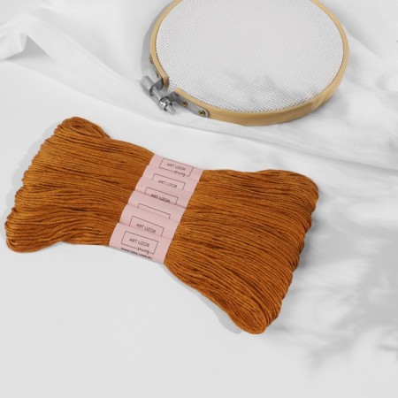 A set of thread muline No. 909, 8 ± 1 m, 6 pcs, the color is light brown-1