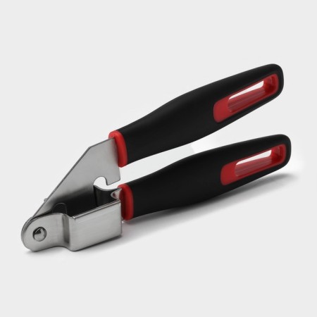 A press for garlic DIGMA, 21 cm, stainless steel, black color, red-3