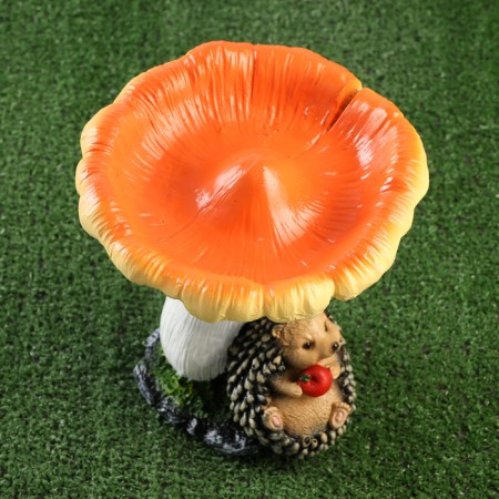 Garden figure "Raw mushroom with a hedgehog" 28x22x21cm-3