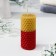 Candle from wax, honey-red, 8 cm