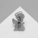 Brooch-reinforcing "for happiness to the baby", color in silver