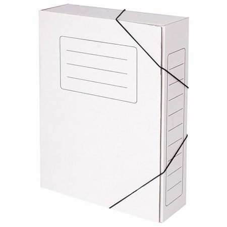 Archive folder on gum Calligrata, microhofrocard, 100 mm, white, up to 900 liters-2