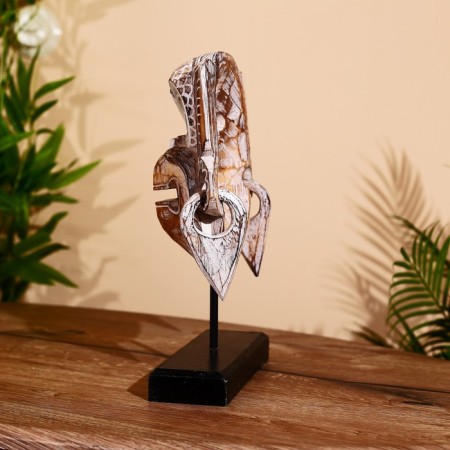 Mask "Hanuman" on a stand, Albezia 30 cm-2
