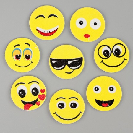 A set of figures from EVA on an adhesive basis "Smiles", 8 pcs mix