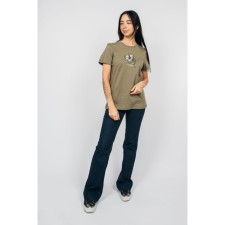 Female T -shirt, size 46, khaki color