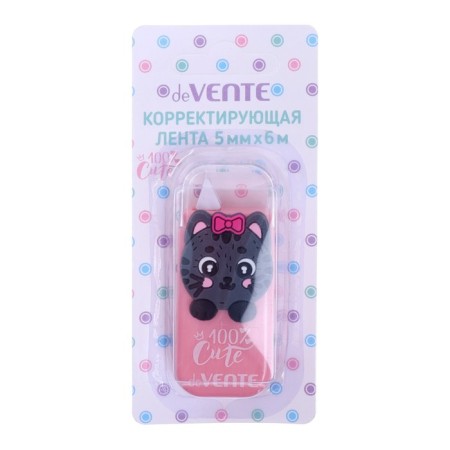 Correcting tape 5 mm x 6 m, Devente cute.cat, tape tension adjustment, front -line applicator