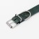 Collar leather two-layer 3.5 cm, Osh 46-58 cm, emerald