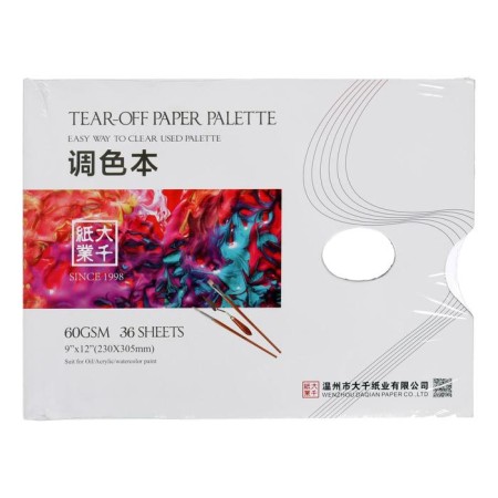 Palette Paper Size 23 x 30.5 cm, placed for oil, acrylic, water paints, density 60 g/m-1