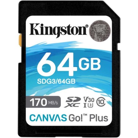 Memory SDXC 64GB Kingston SDG3/64GB Canvas GO! Plus W/O