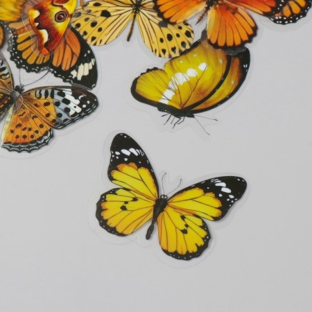 Stickers for creativity PLC PVC "Amber butterflies" set 40 pcs 9x10.5 cm-2