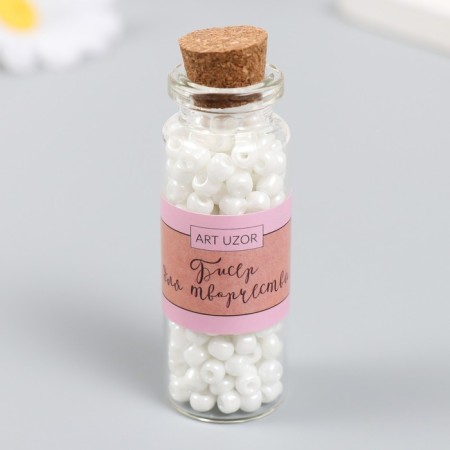 Bead 6/0 in the bottle "Cloud" 20 g ceramic shine 6x2x2 cm