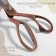 Clothing scissors, mowed blade, 9.5 ", 24 cm, bronze color