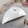 Oval porcelain oval porcelain, 19.5 × 11 cm, white color