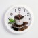 Wall clock, interior: kitchen, "coffee grains", d-23 cm