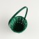 Wicker basket, D13 x h9.5/28cm, bamboo, green