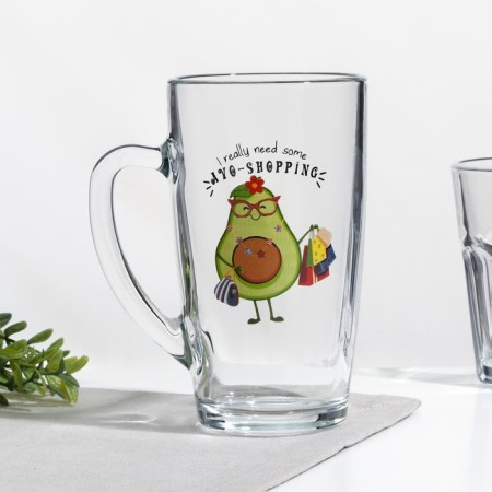 Avocado mug, 400 ml, MIX drawing