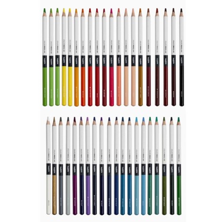 Pencils 40 colors, carioca "plus", wood, hexagonal, 4 mm stiffle, bright colors, gift boxes-2