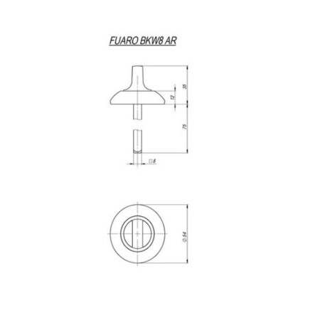Rotary handle Fuaro BKW8 AR-CP-8, without a response-1