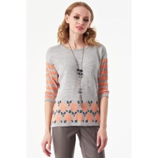 Female jumper, size 42, gray color