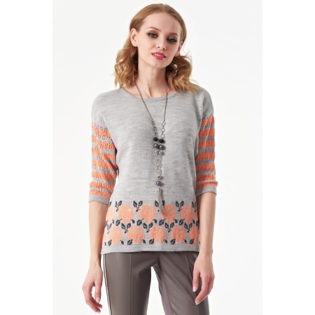 Female jumper, size 42, gray color