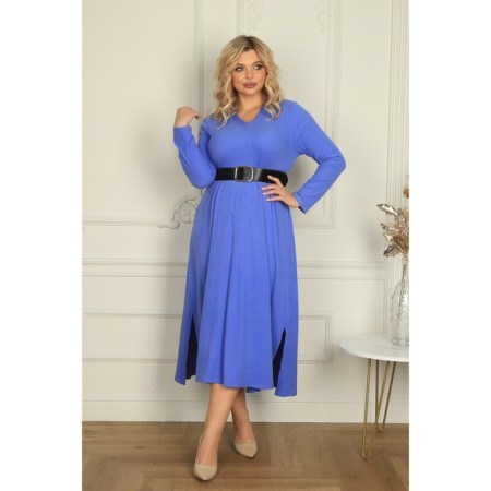 Women's dress, size 52, blue color-3