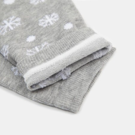 Set of women's socks (3 pairs) minku gray/white color, size 36-37-4