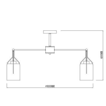 Ceiling lamp on the rod Divita E14x40W-5