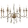 Suspended chandelier Grace 8xe14 40W, size 86x86x88-174 cm, bronze color