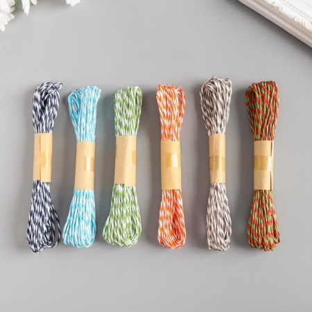 Braid decorative paper "strips" winding 10 meters set 12 pcs mix 21x14x2 cm