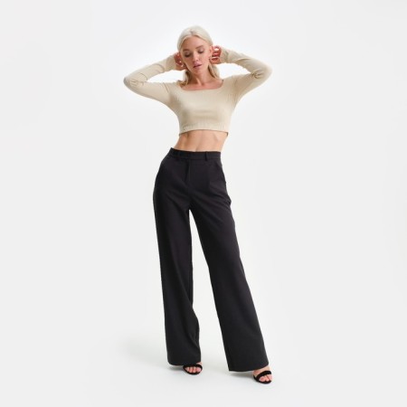 Women's straight pants MIST R.50, black-3