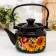 Cylindrical kettle, 2 l, induction, neckline mix, brown color