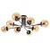Oxford chandelier, 8x60W E27, black color
