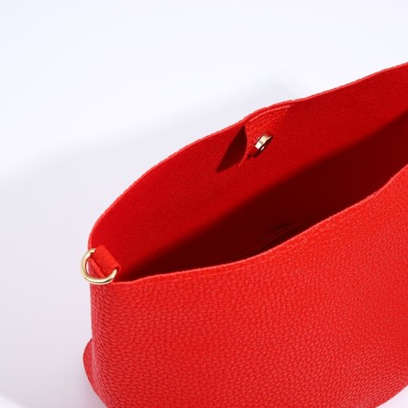 Bag Cross-Bodi with a zipper, red color-5