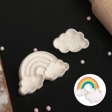 A set of seals for marzipan and dough of the “cloud” shares, 2 pcs: 7 × 4/4.5 × 3 cm