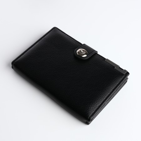 Cover for car documents and passports on a magnet, black color-2