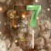 Candle in the cake on the skewer "Fine", the number "7", the emerald, 5 cm