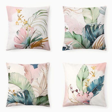 Case on the pillow of Ethel "Tropics" 4 pcs, 40*40 cm, velor 100% p/e