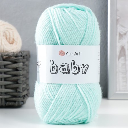 Yarn "Baby" 100% acrylic 150m/50g (856 St. Biryuza)-4