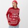 New Year. Knitted jumper kaftan "deer" size 54