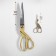 Set of scissors Gift: Close scissors 9 ", 23.5 cm, scissors embroidery" her tower "3.7, 9.5 cm, gold color