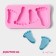 Mold Dolyana "Traces", silicone, 9 × 4.7 × 1.3 cm, pink color