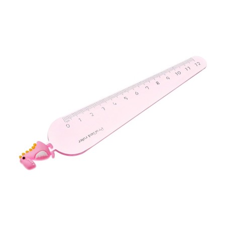 Plastic line 12 cm "dinosaurus", pink-1