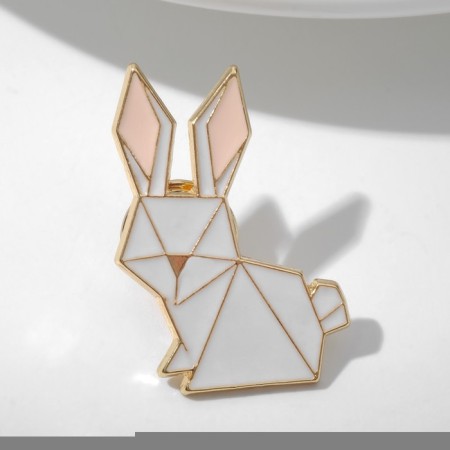 The icon "graphic animals" hare, white color in gold-2