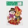 Decorative sticker "Fun friends" 23x18 cm