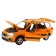 Metal Lada Granta Cross 1:24, doors, hood, trunk, light and sound effects open, orange color