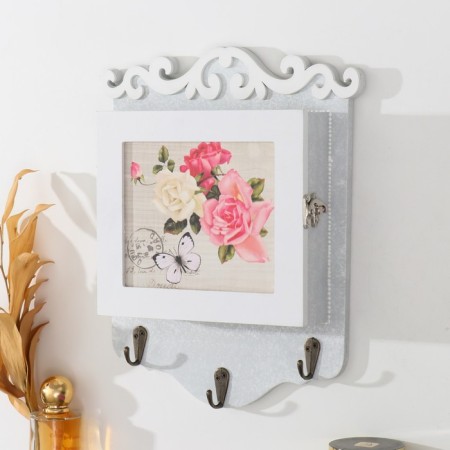 Keywater tree "Butterfly with roses" white 6x24x30 cm-1