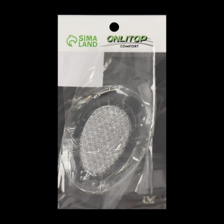 Half -slips for shoes, with a tread, silicone, 8.5 × 6.7 cm, pair, color transparent-5